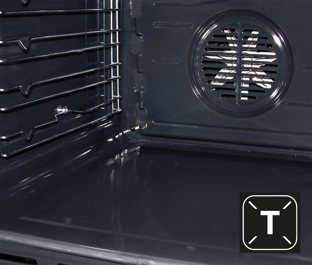 GLEM GAS SA66TMI - 60cm Küchenherd Inox mit Multifunktionsbackofen