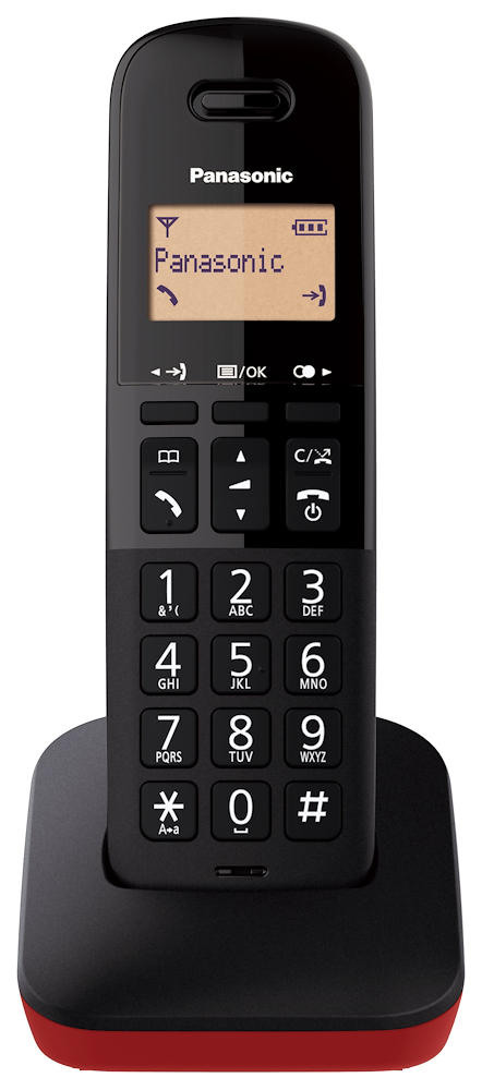 PANASONIC KXTGB610JTR - KXTGB610JTR 0545940 CORDLESS 1.4" MEM.50NUM. CALL BLOCK RED
