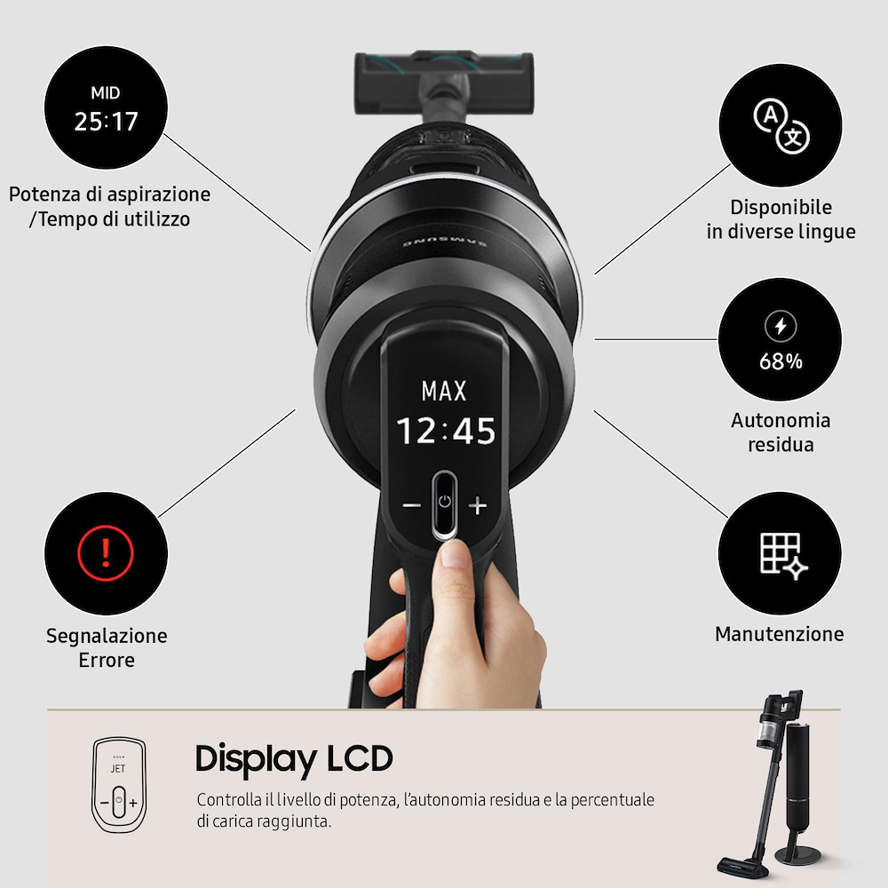 SAMSUNG VS28C9784QK - Samsung BESPOKE Jet AI Akku-Staubsauger VS28C9784QK
