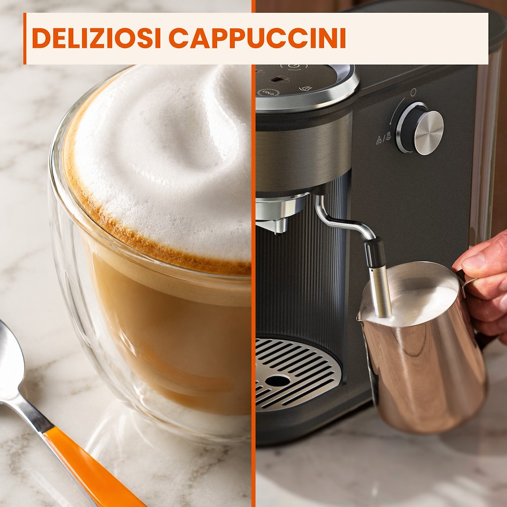 KRUPS XP350D 0769859 M.CAFFE' ESPRESSO 0.6LT 20BAR MINIMAESTRO NER/INOX