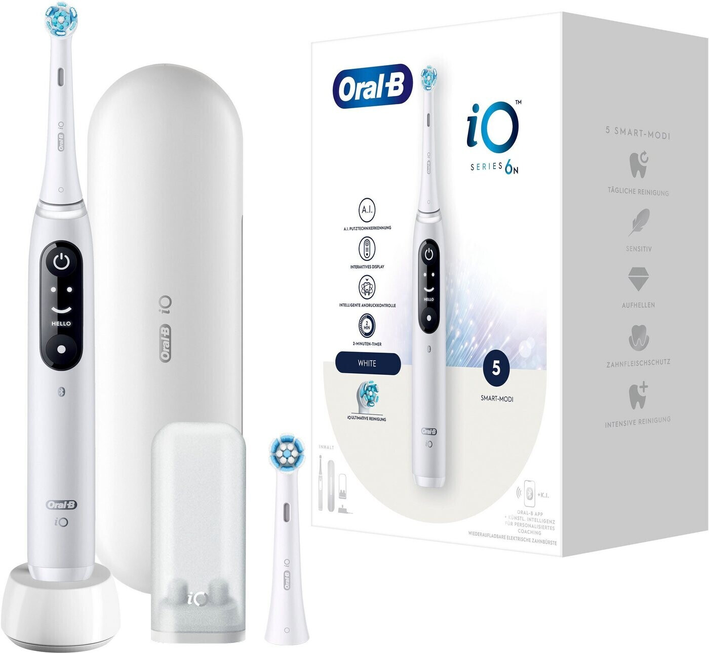 ORAL-B Oral-B iO - BRAUN Oral-B iO Series 6 Elektrische Zahnbürste in Weiß