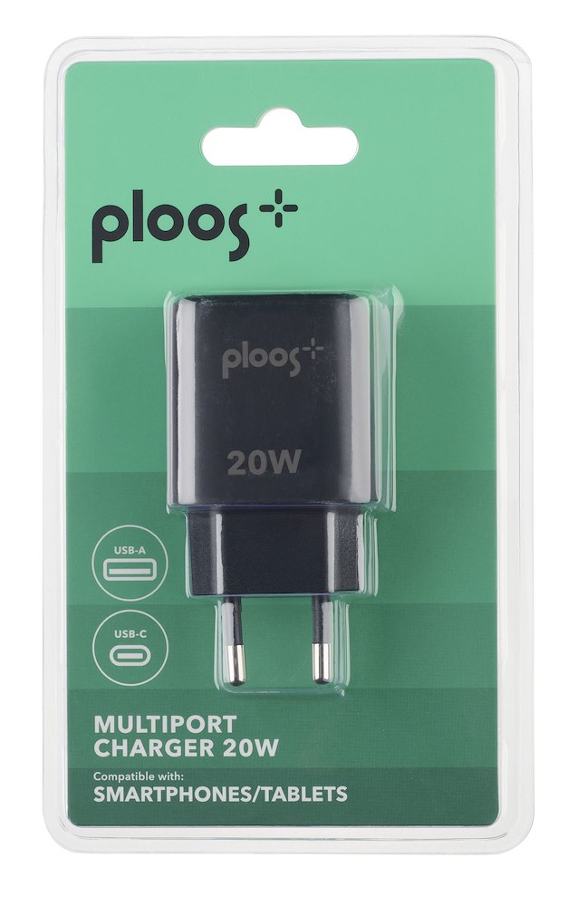 CELLULAR LINE PLACH2USBPD20WK - Netzwerk-Ladegerät USB+USB-C
