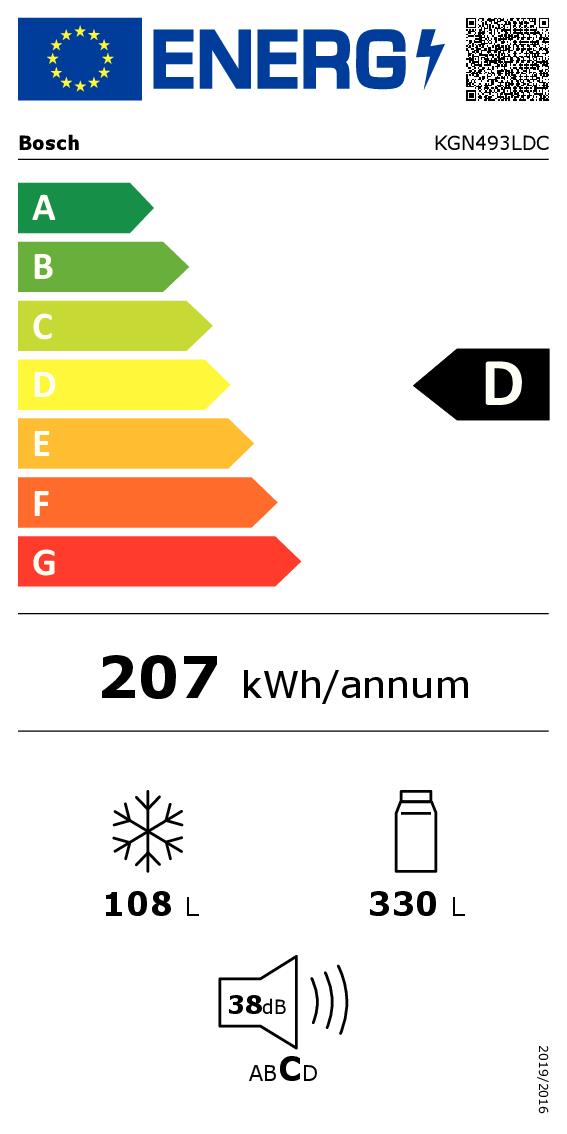 BOSCH KGN493LDC - Kombikühlschrank 438L Edelstahl NoFrost