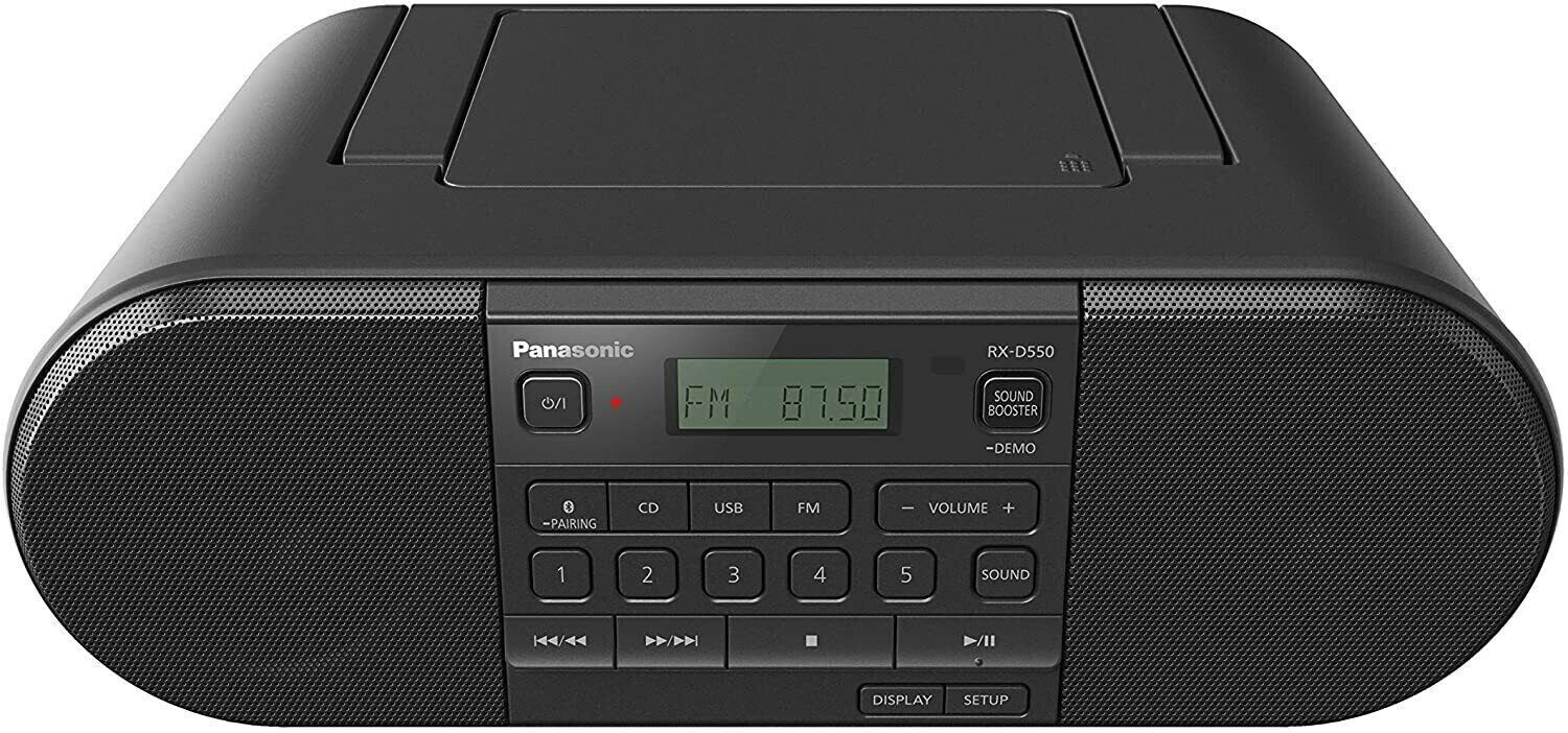 PANASONIC RXD550EK - Panasonic RX-D550 Tragbares CD-Radio mit Bluetooth