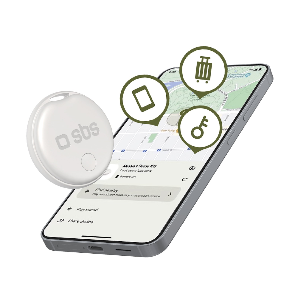 SBS TEFINDTAGAPGOW - Tracker Weiß Apple+Android