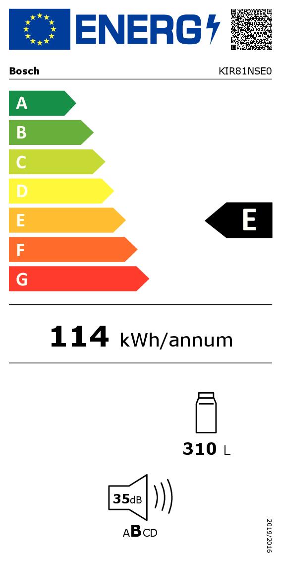 BOSCH KIR81NSE0 - Einbau Kühlschrank 310L Weiß