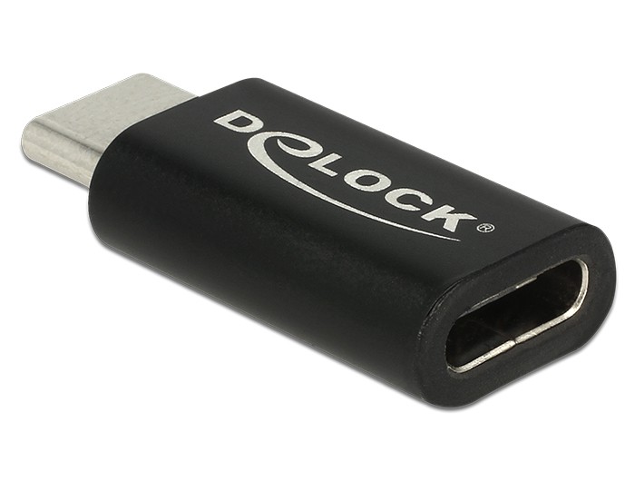 DELOCK 65697 - Adapter USB 3.1 Type-C Stecker auf USB Type-C Buchse, Schwarz