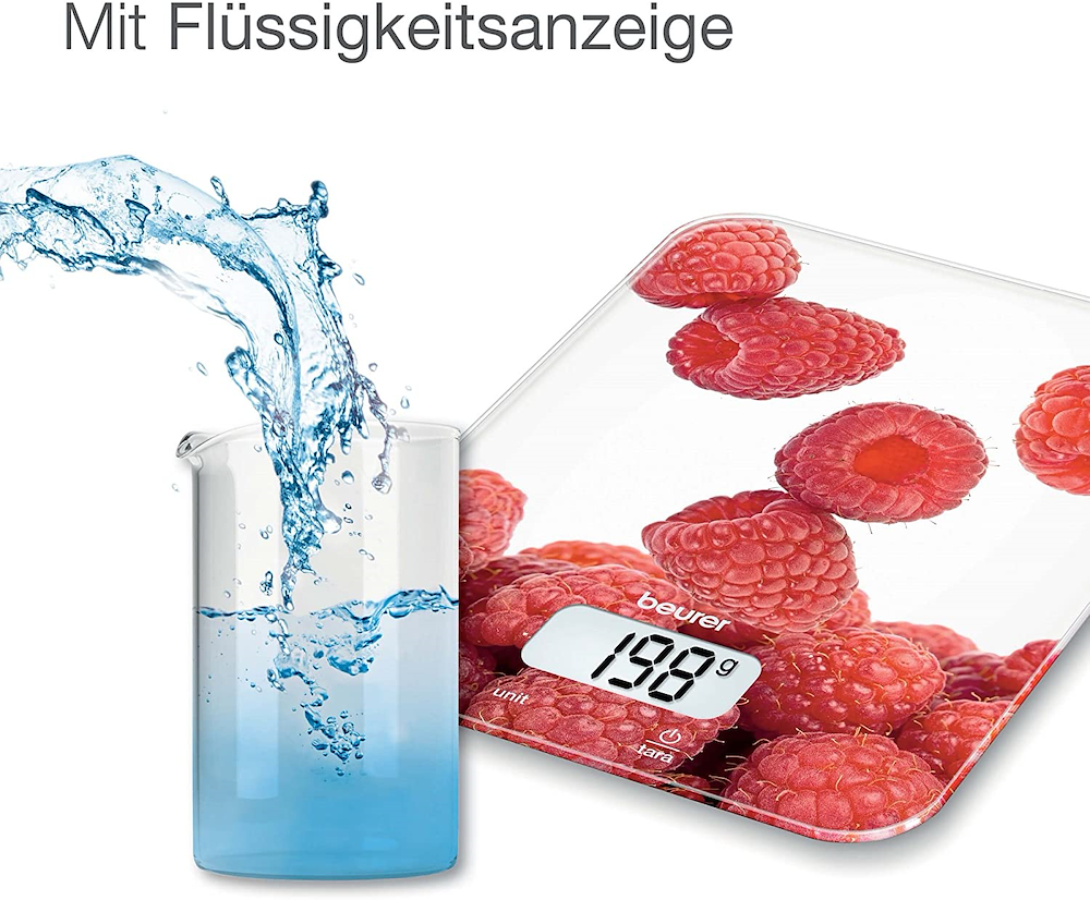BEURER KS19BERRY - Küchenwaage mit Himbeeren-Design