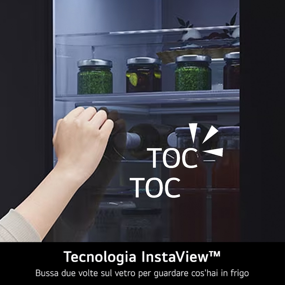 LG GMG860EPBE - InstaView Side-by-Side Kühlschrank GMG860EPBE Schwarz