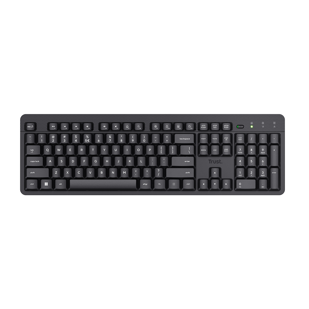 TRUST 25012 - Kabellose, leise schwarze Tastatur