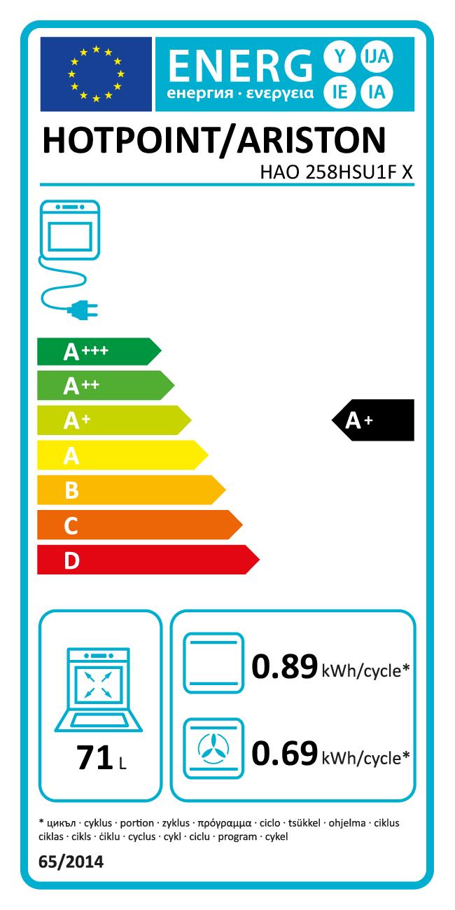 HOTPOINT-ARISTON HAO258HSU1F - Multifunktionsofen Edelstahl 60CM