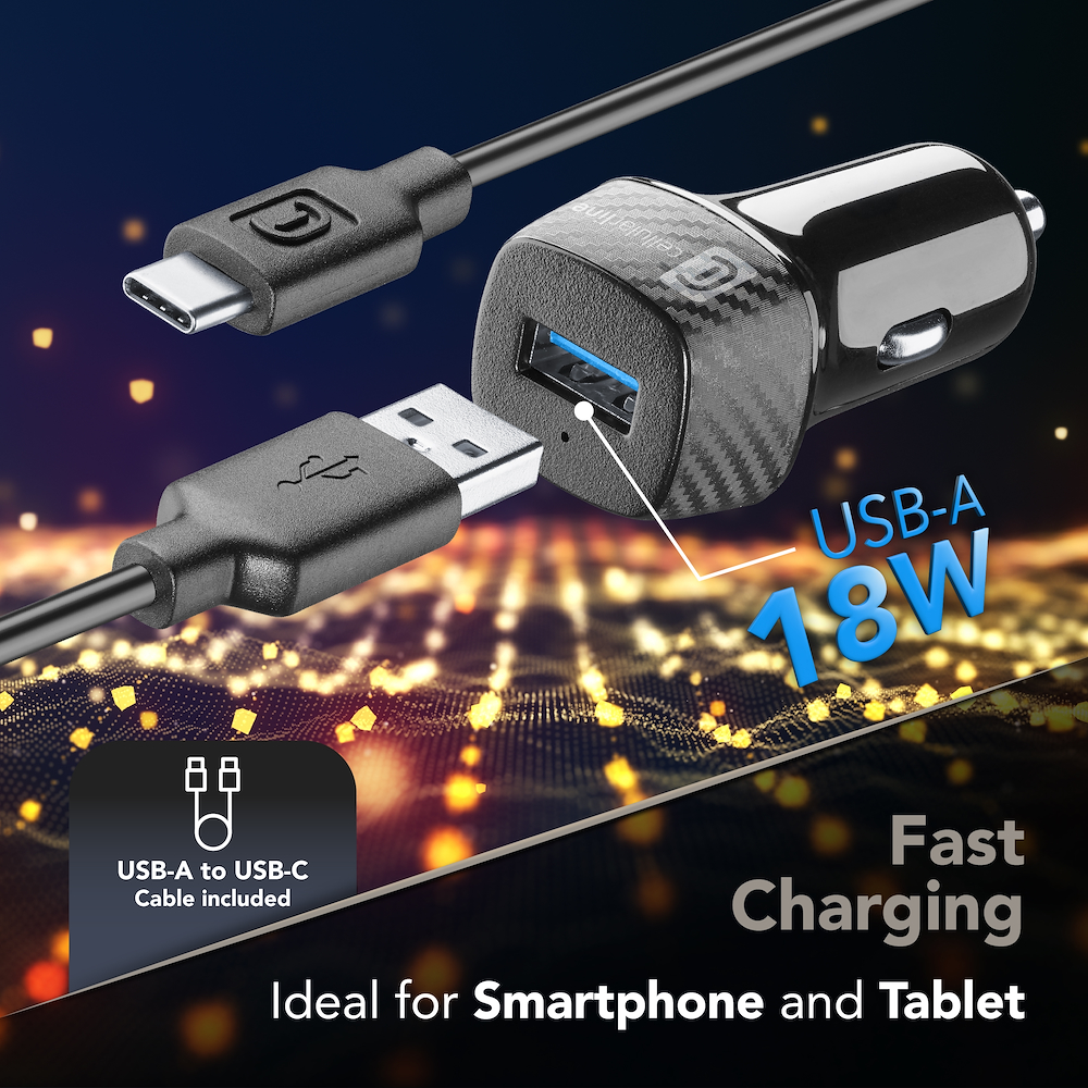 CELLULAR LINE CBRKIT18WTYCK - Auto Ladegerät 18W mit USB-C