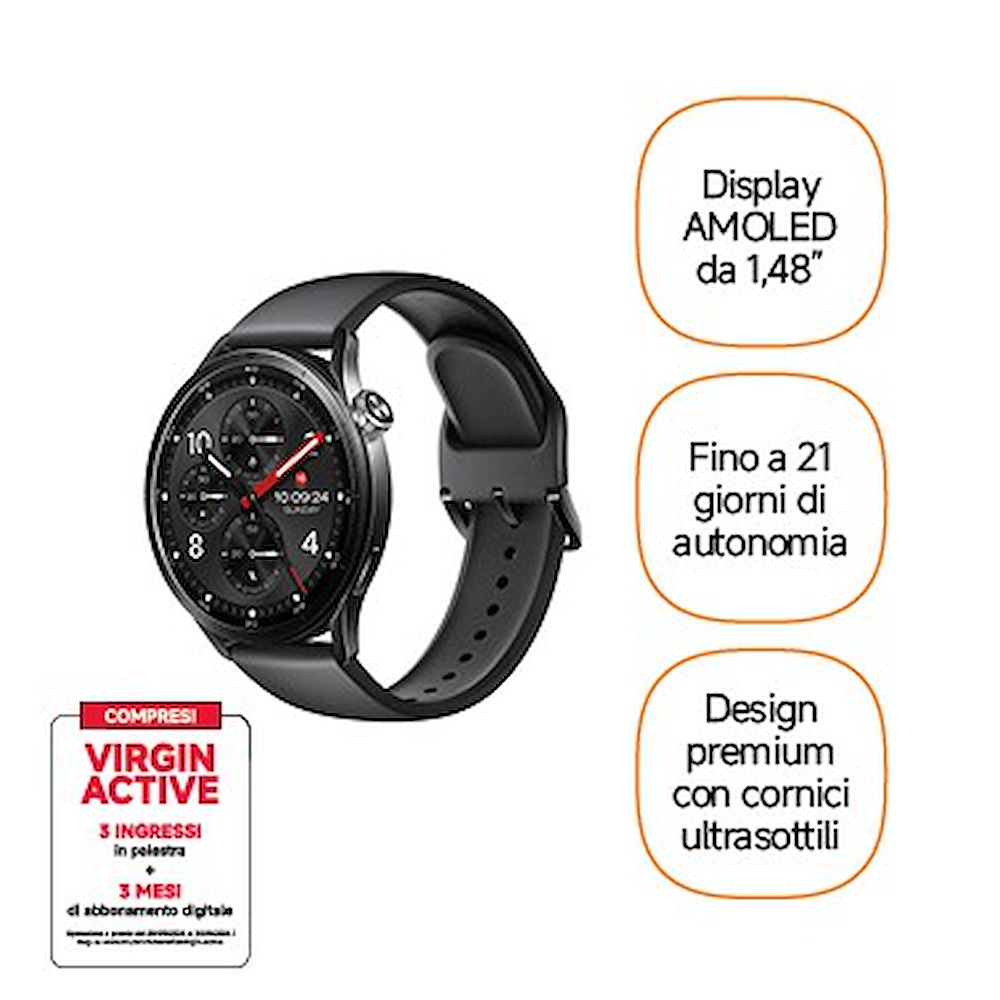 XIAOMI BHR08IVGL - Smartwatch AMOLED Schwarz 46mm