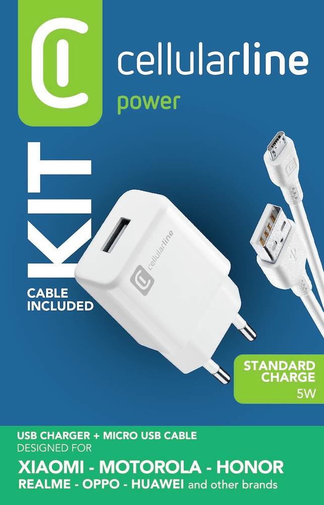 CELLULAR LINE ACHUSBKITMICROUSB2 - Micro USB Ladegerät Set