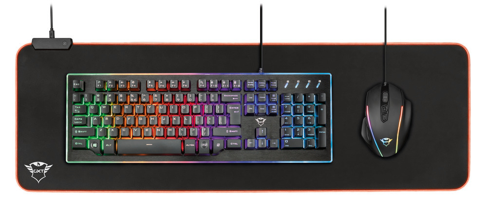 TRUST 23395 - Tappetino für XXL-Maus RGB mit LED-Beleuchtung