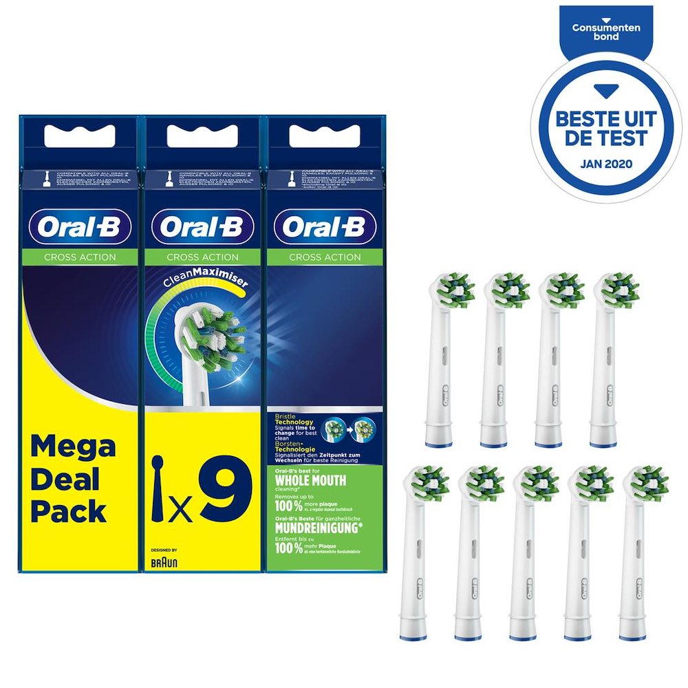 ORAL-B EB50333 - Oral-B CrossAction Ersatzbürsten 9 Stück