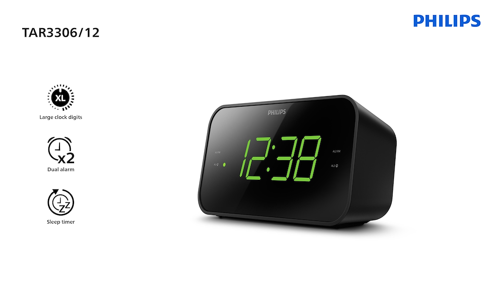 PHILIPS TAR3306 - Digitale schwarze Radiowecker von Philips