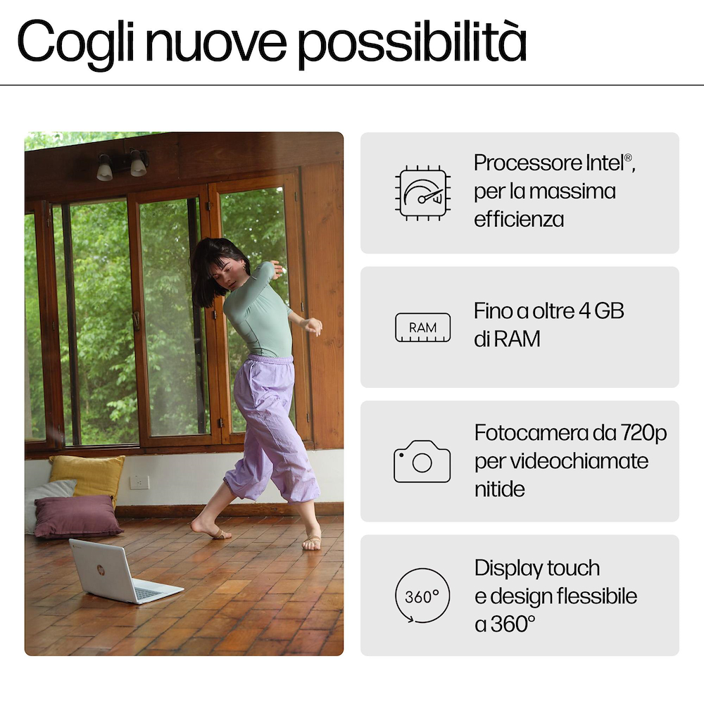 HP CHROMEBOOKX36014BCD0006NL - Chromebook x360 14" mit Touchscreen