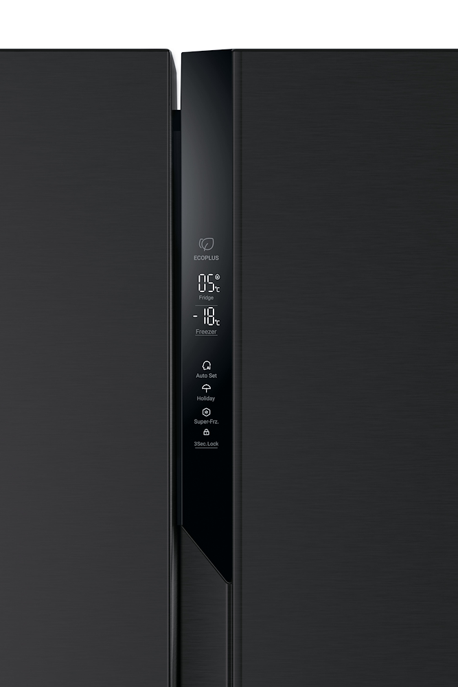 HAIER HSR3918ENPB - Side-By-Side Kühlschrank Schwarz 528L