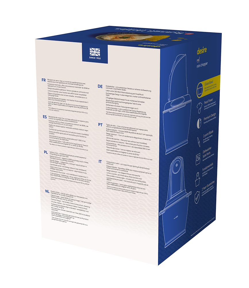 RUSSELL HOBBS 2713056 - Desire Red Mini Zerkleinerer