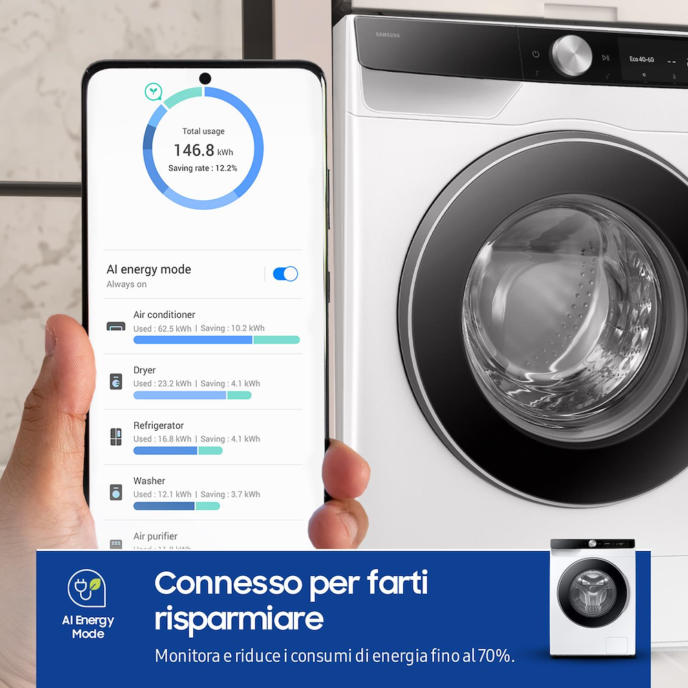 SAMSUNG WW90DG6U85LKU3 - Waschmaschine EcoDosierer 9 kg A-Klasse