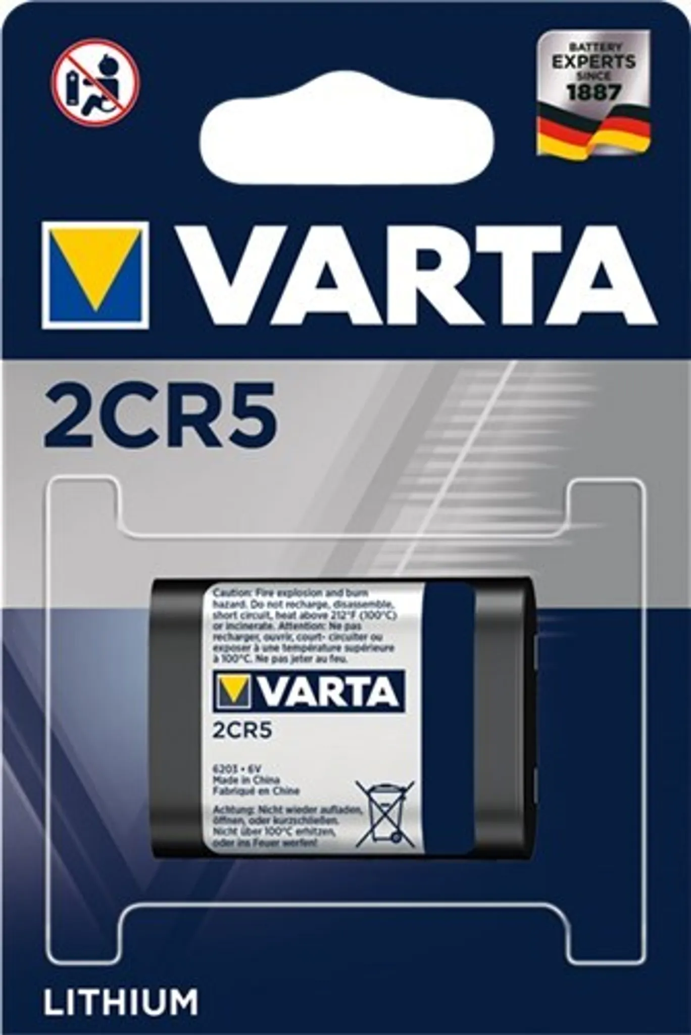 VARTA 6203301401 - Professional Photo Lithium 2CR5 Fotobatterie