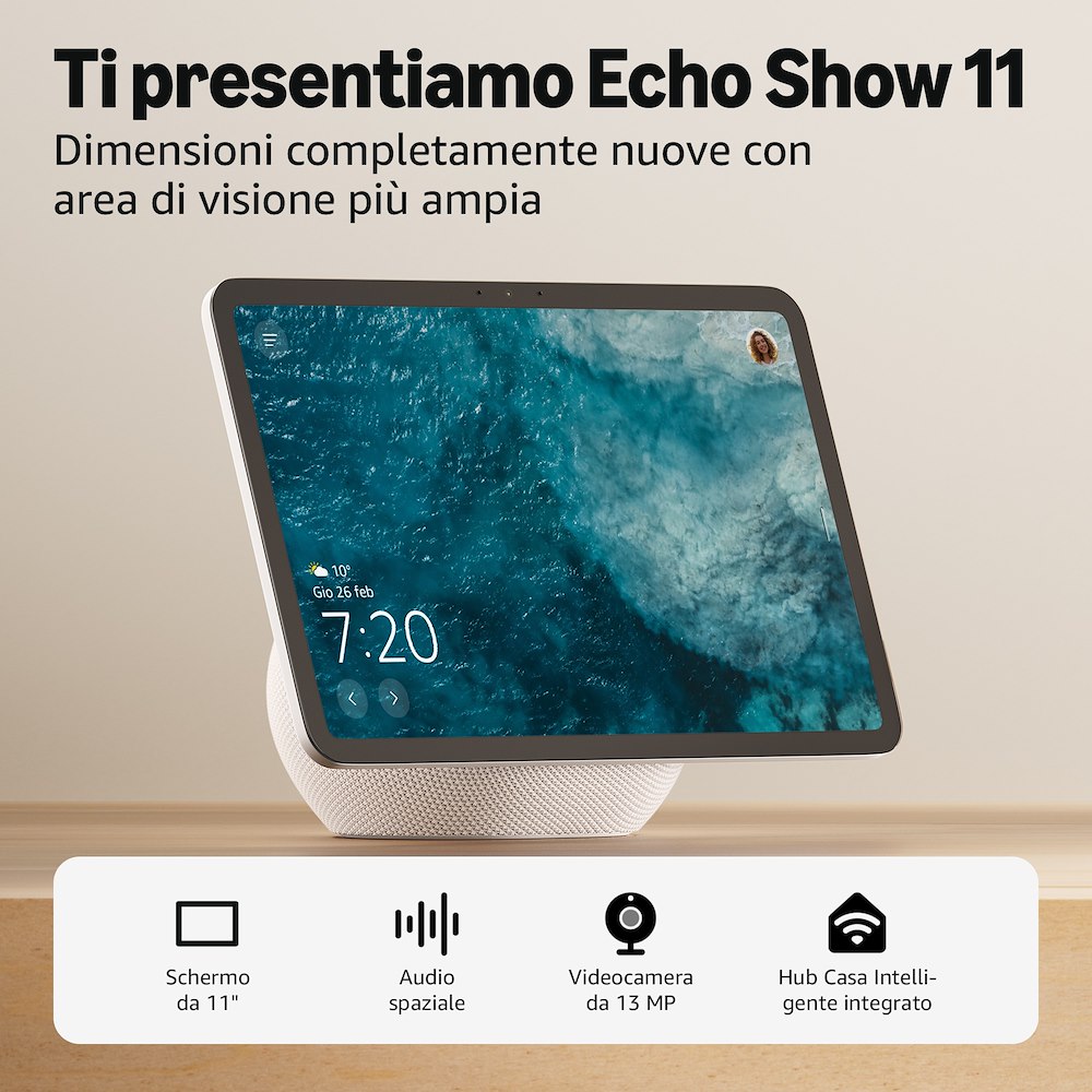 ECHO GLACIER WHITE- Echo Show 11 Zoll Smart-Display