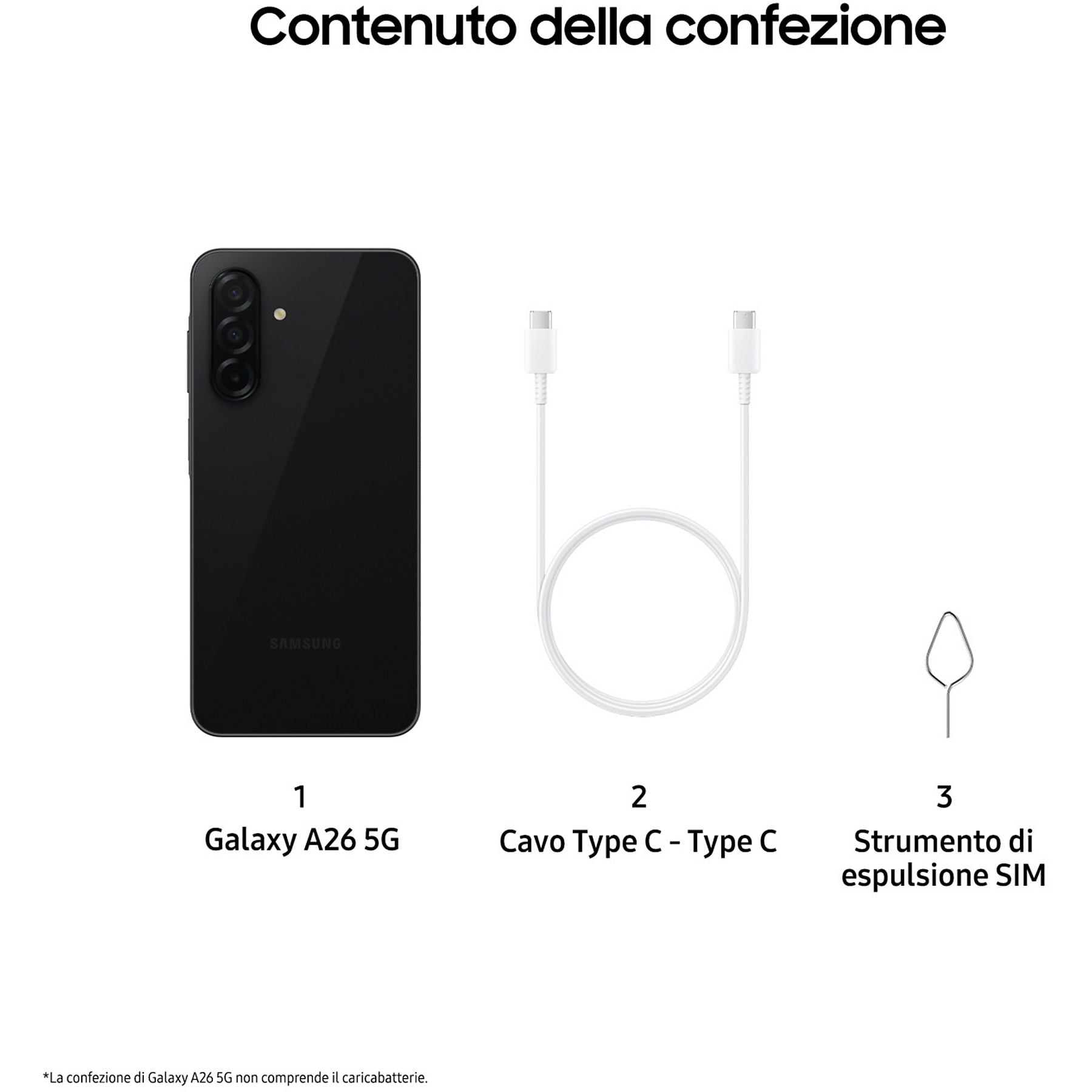 VODAFONE GALAXYA265G128GBVODBLACK - Samsung Galaxy A26 5G Smartphone
