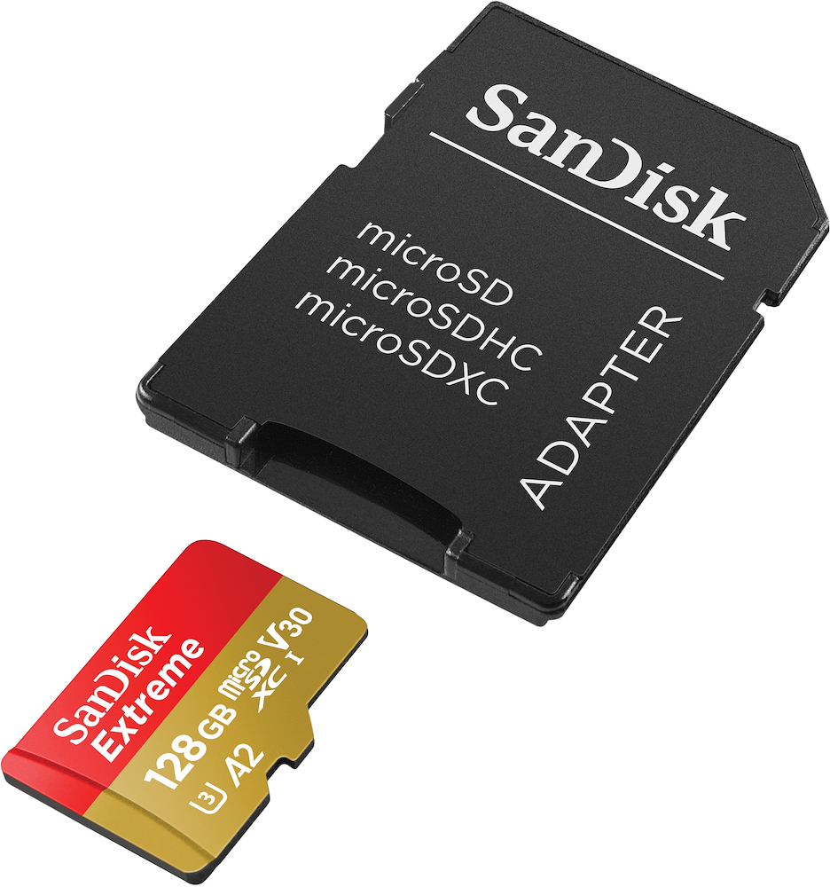 SANDISK SDSQXAA128GGN6AA - Micro SD 128GB Extreme mit Adapter