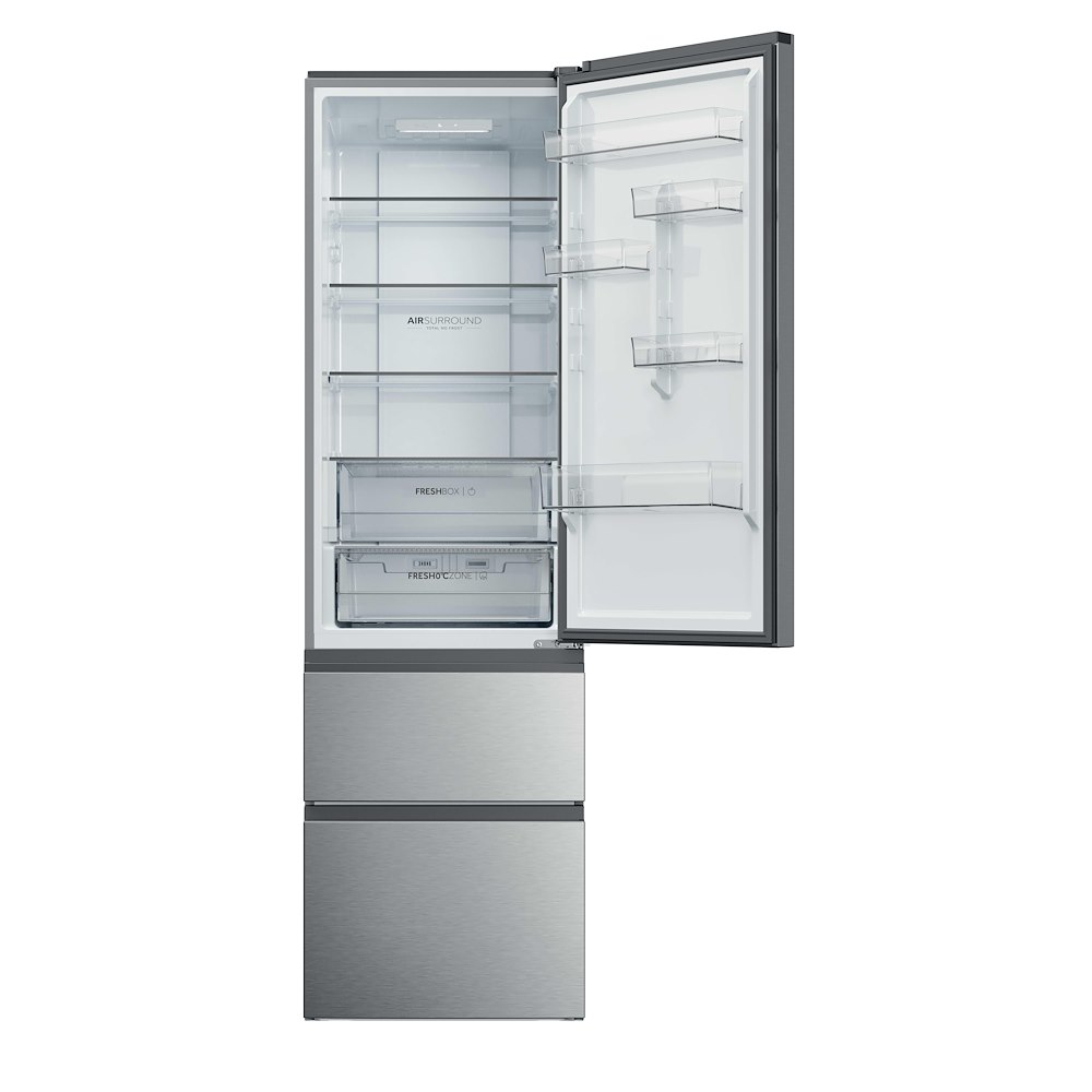 HAIER HTR3620CNMG - Kombi Kühlschrank Silber 414L