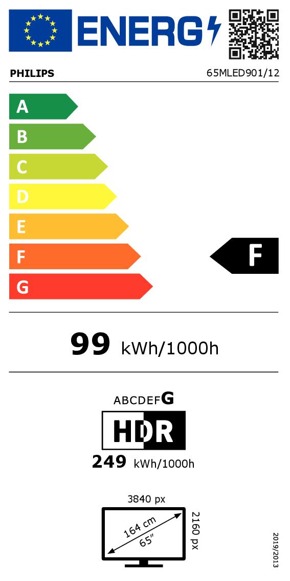 PHILIPS 65MLED901 0770693 TV QD MINILED 65"4K DVBT2/S2 SMART TITAN AMBILIGHT