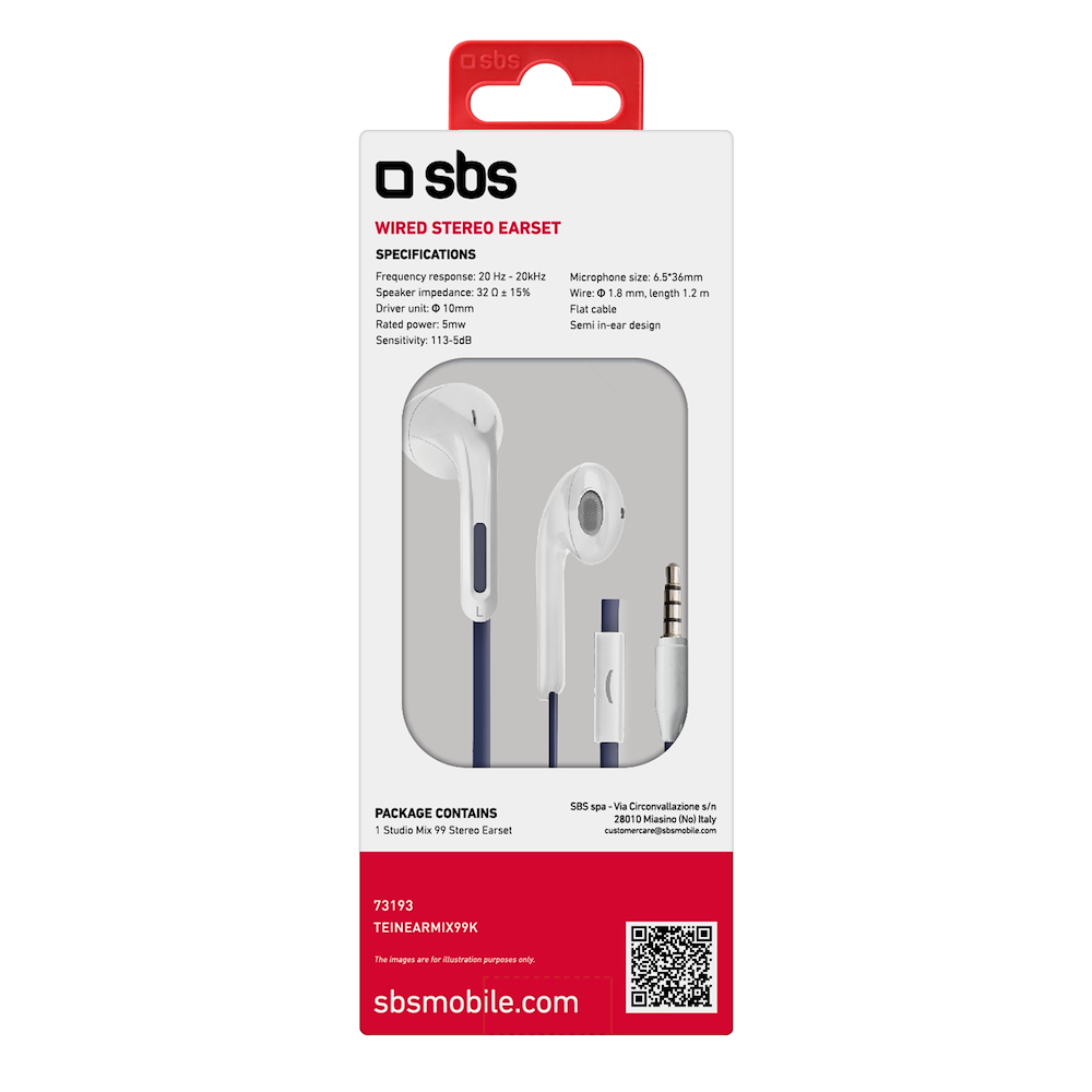 SBS TEINEARMIX99K - Stereo Ohrhörer mit Mikrofon