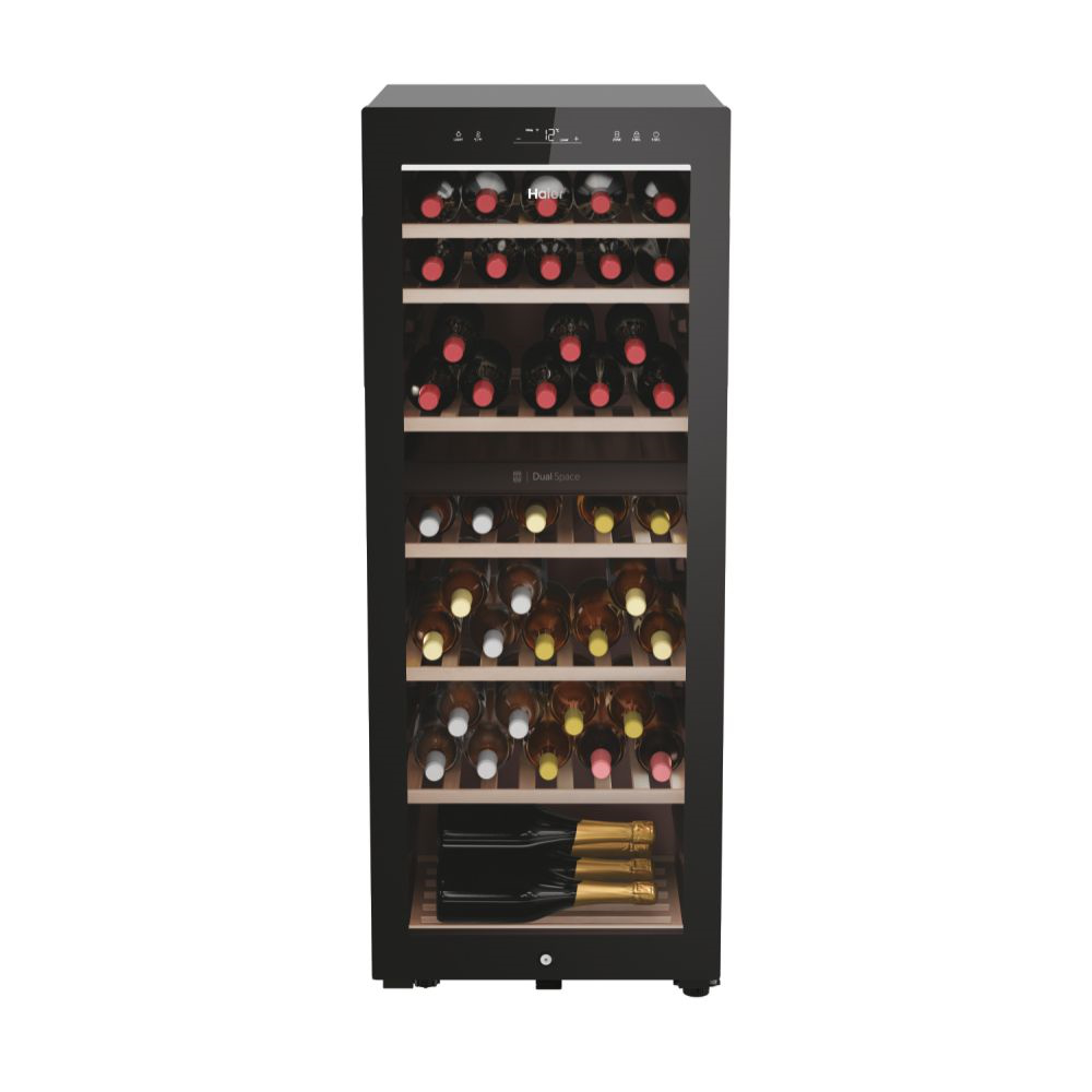 HAIER HWS77GDAU1 - Weinkühlschrank 192LT 77 Flaschen Schwarz