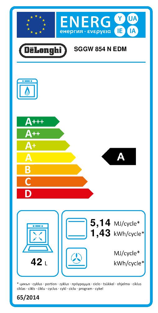 DE LONGHI SGGW854NEDM - Weiße Gasherd mit Grill und Beleuchtung