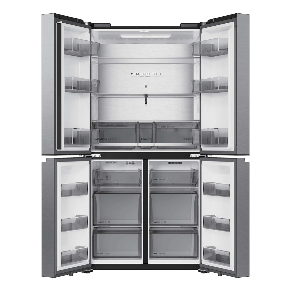 HAIER HCR59F18DNMM - 4-türiger NoFrost Kühlschrank 706L Inox
