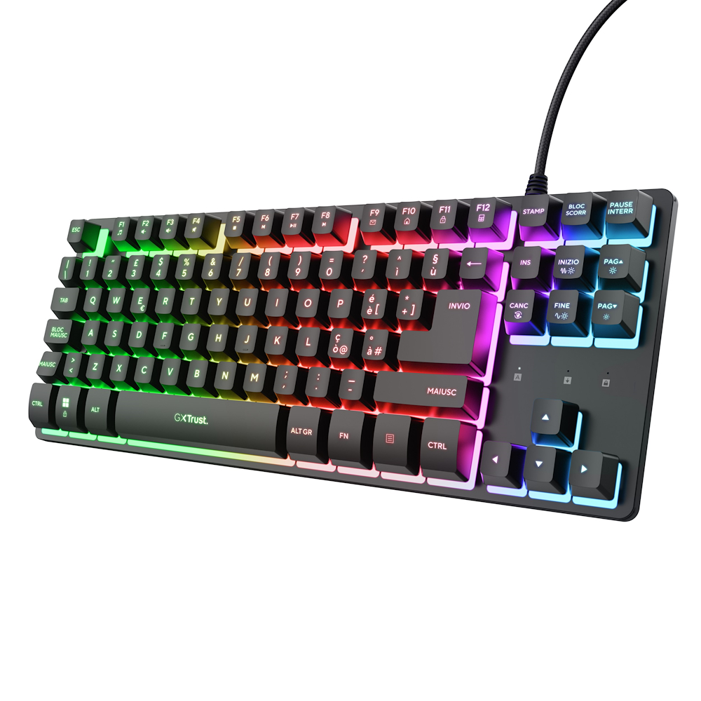 TRUST 25887 - Illuminierte Gaming Tastatur GXT 833
