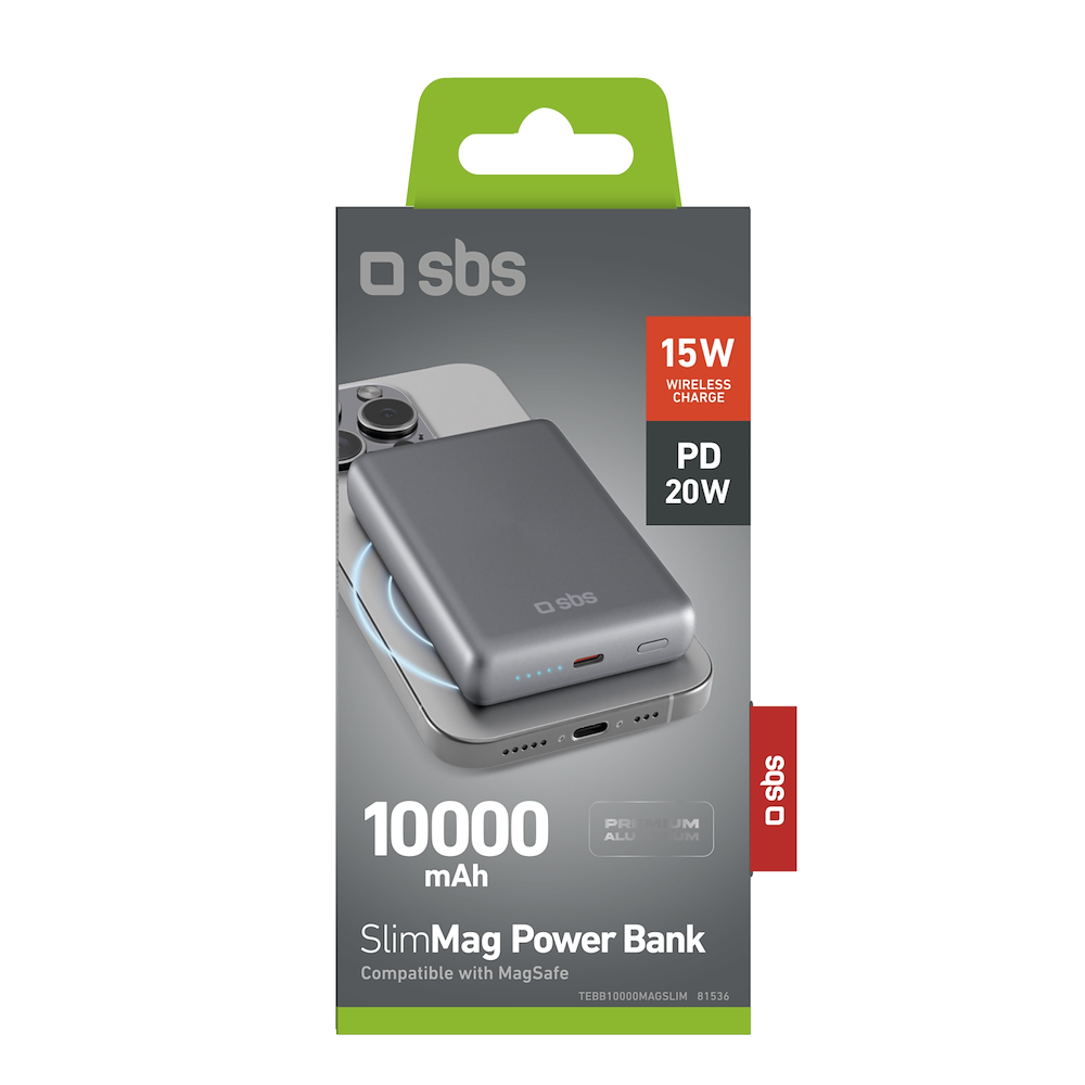 SBS TEBB10000MAGSLIM - Power Bank 10000mAh Slim mit MagSafe