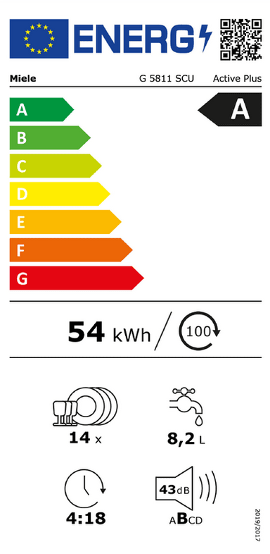 MIELE G5811SCUOBSW - Geschirrspüler 3Körbe Schwarz