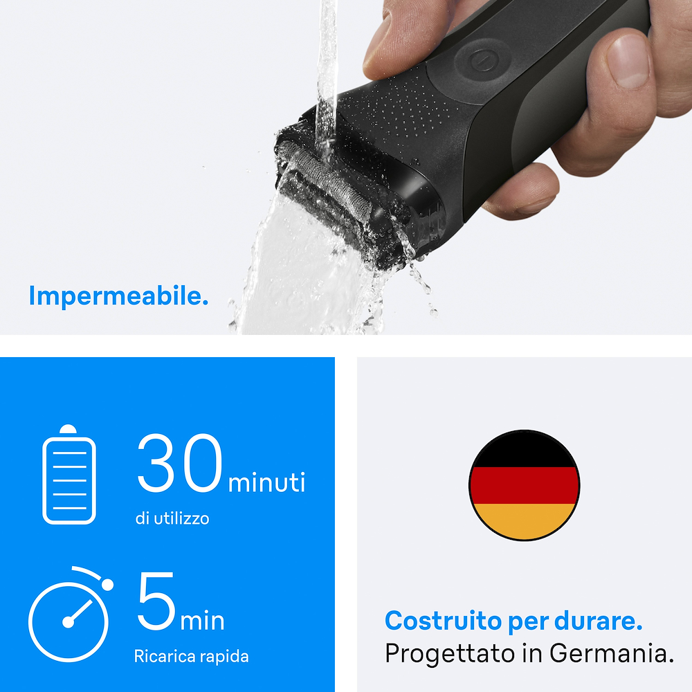 BRAUN 300SNERO - Elektrorasierer Schwarz