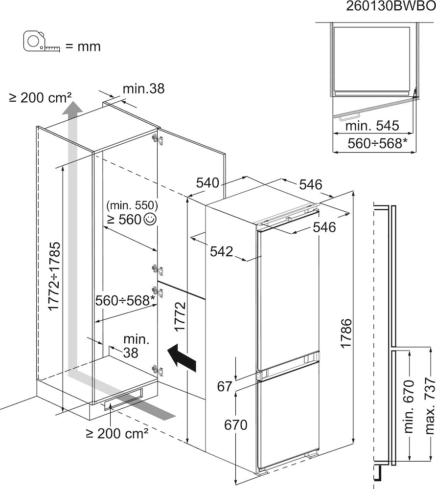 Electrolux LNN3CE18S - Einbau-Kühl-Gefrierkombination 253L