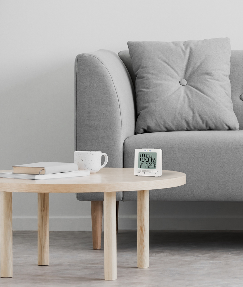 EXPLORE SCIENTIFIC RDC1005WHITE - Funkuhren mit Snooze-Funktion