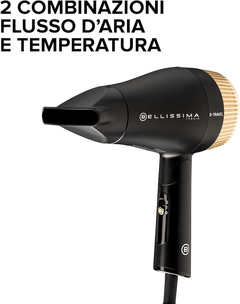 IMETEC 11872 - Reisehaartrockner 1400W mit Beauty Bag