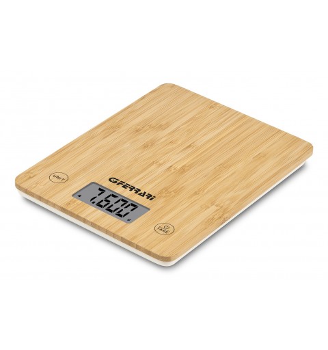 G3 FERRARI G2016600 - Küchenwaage 10kg aus Bambus von