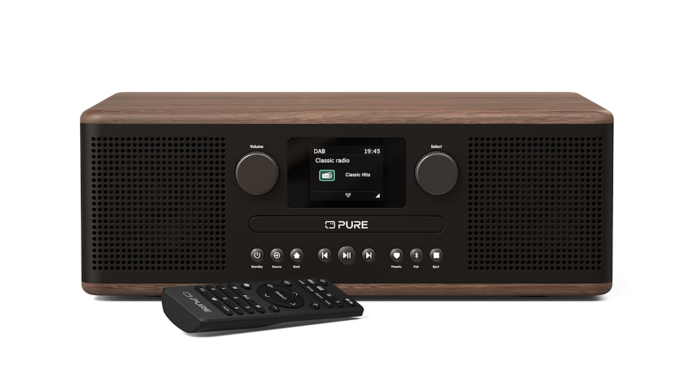 PURE 252985 - Classic C-D6 DAB+/FM CD-Player COFFEE BLACK/WALNUT