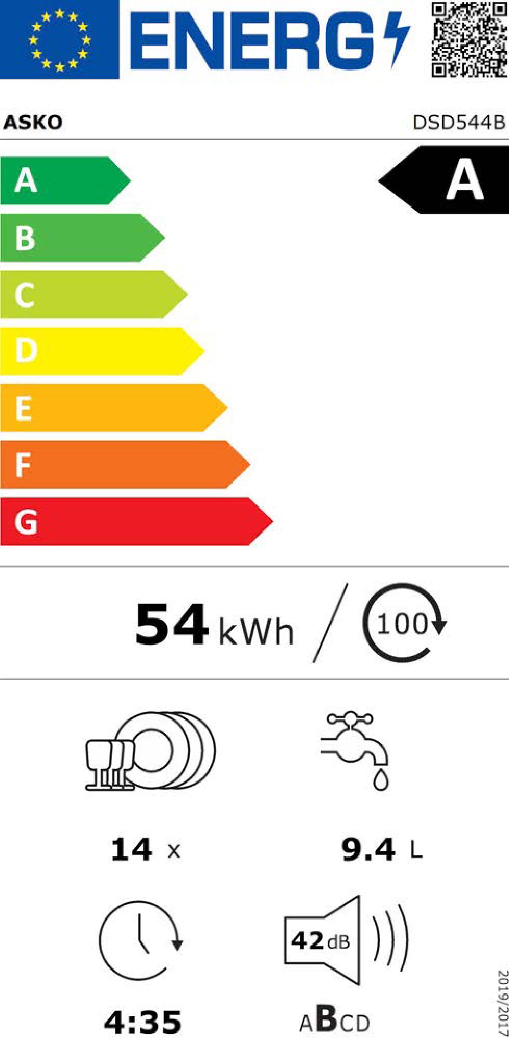 ASKO DSD544B - Geschirrspüler 60cm Scheinbar Mit Sliding