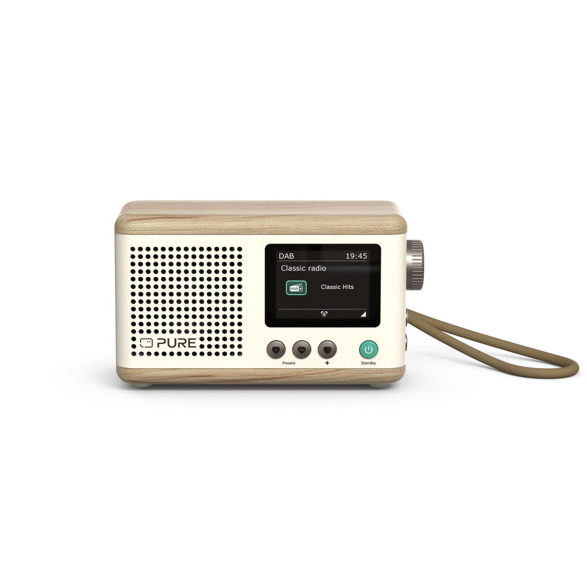 PURE 253800 - Classic Mini – Tragbares Digitalradio mit DAB+, FM und Bluetooth in Cotton White​