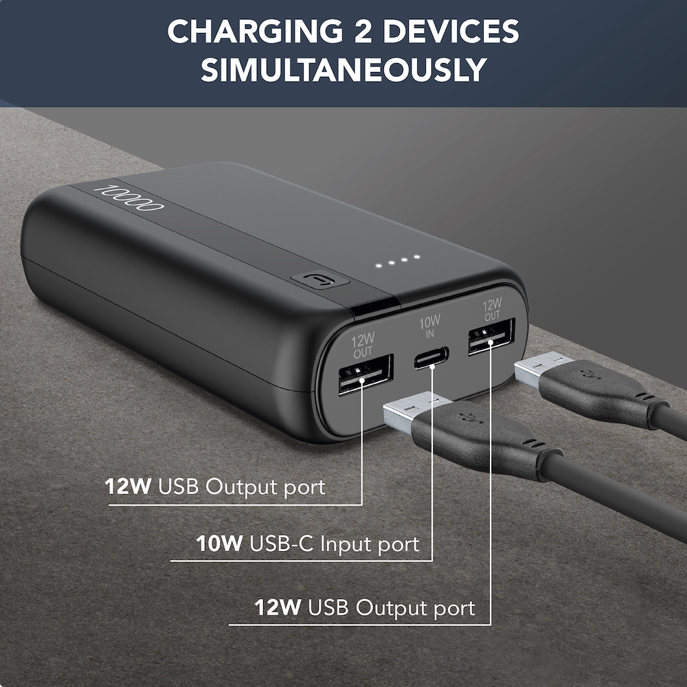 CELLULAR LINE PBENTRY10000K - Power Bank 10000mAh USB-C Schwarz