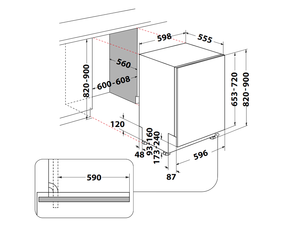 HOTPOINT-ARISTON H2IHUD526AS - Hotpoint Geschirrspüler 14 Plätze