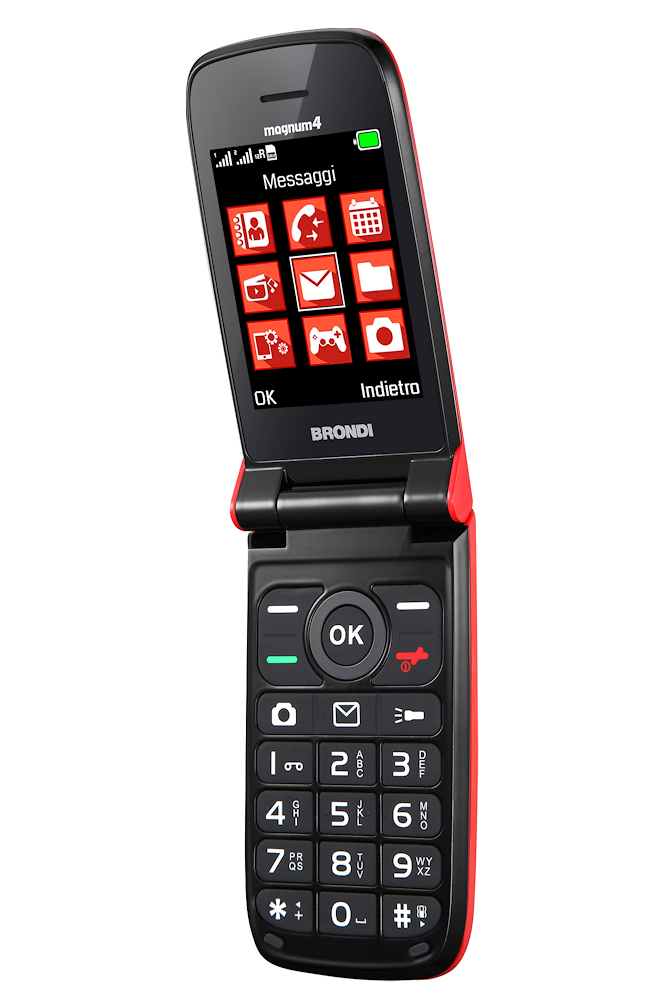 BRONDI MAGNUM4ROSSO - Brondi Magnum 4 Rot Dual-SIM Handy