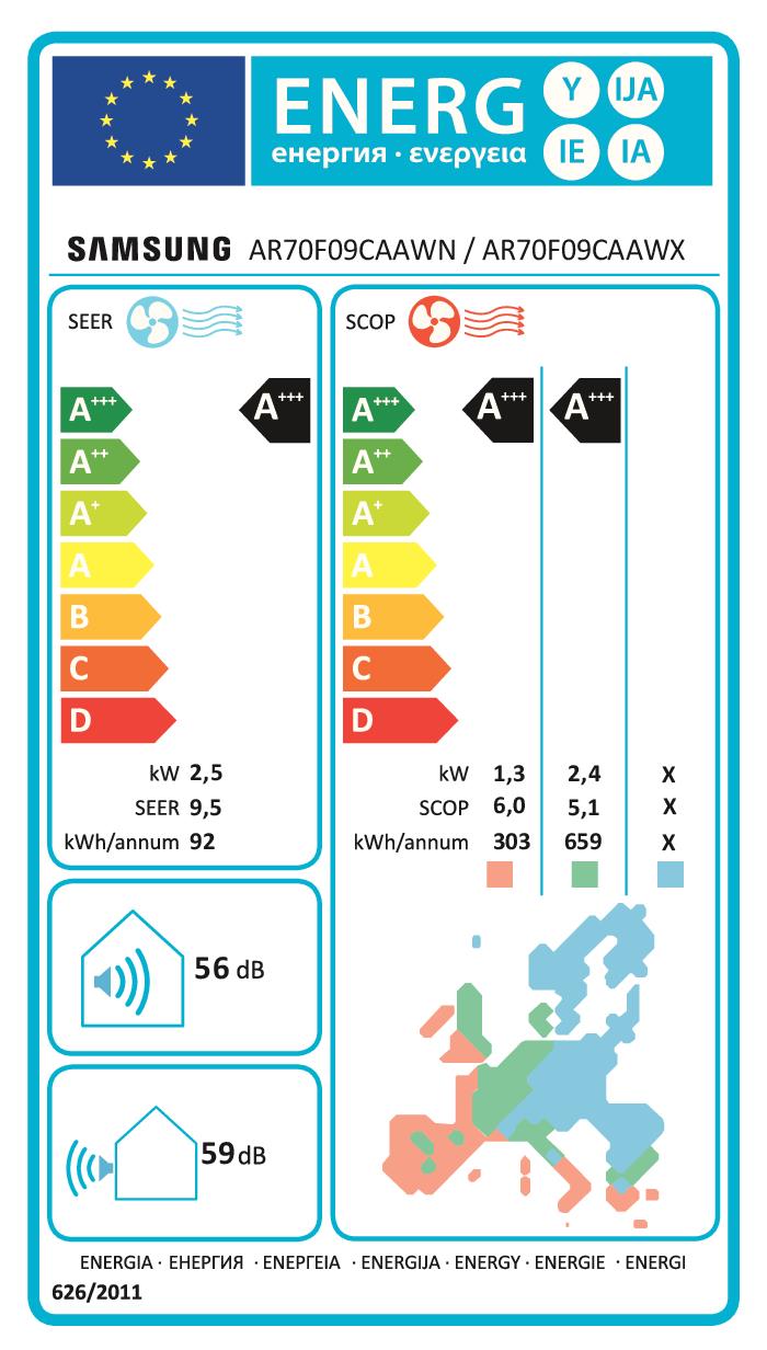 SAMSUNG AR70F09CAAWNEU - WindFree Elite S2 Inverter Innengerät